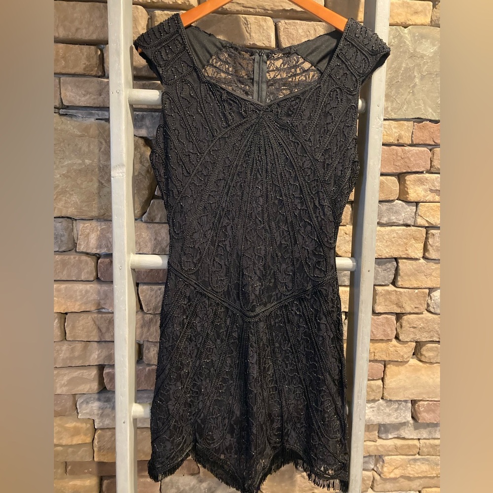 Vintage Style Beaded Sheer Party Dress